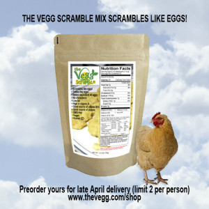 Vegan scrambled eggs are about to be a reality. Courtesy of The Vegg.